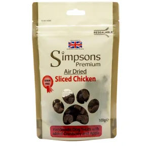 Air Dried Sliced Chicken Dog Treats 100g