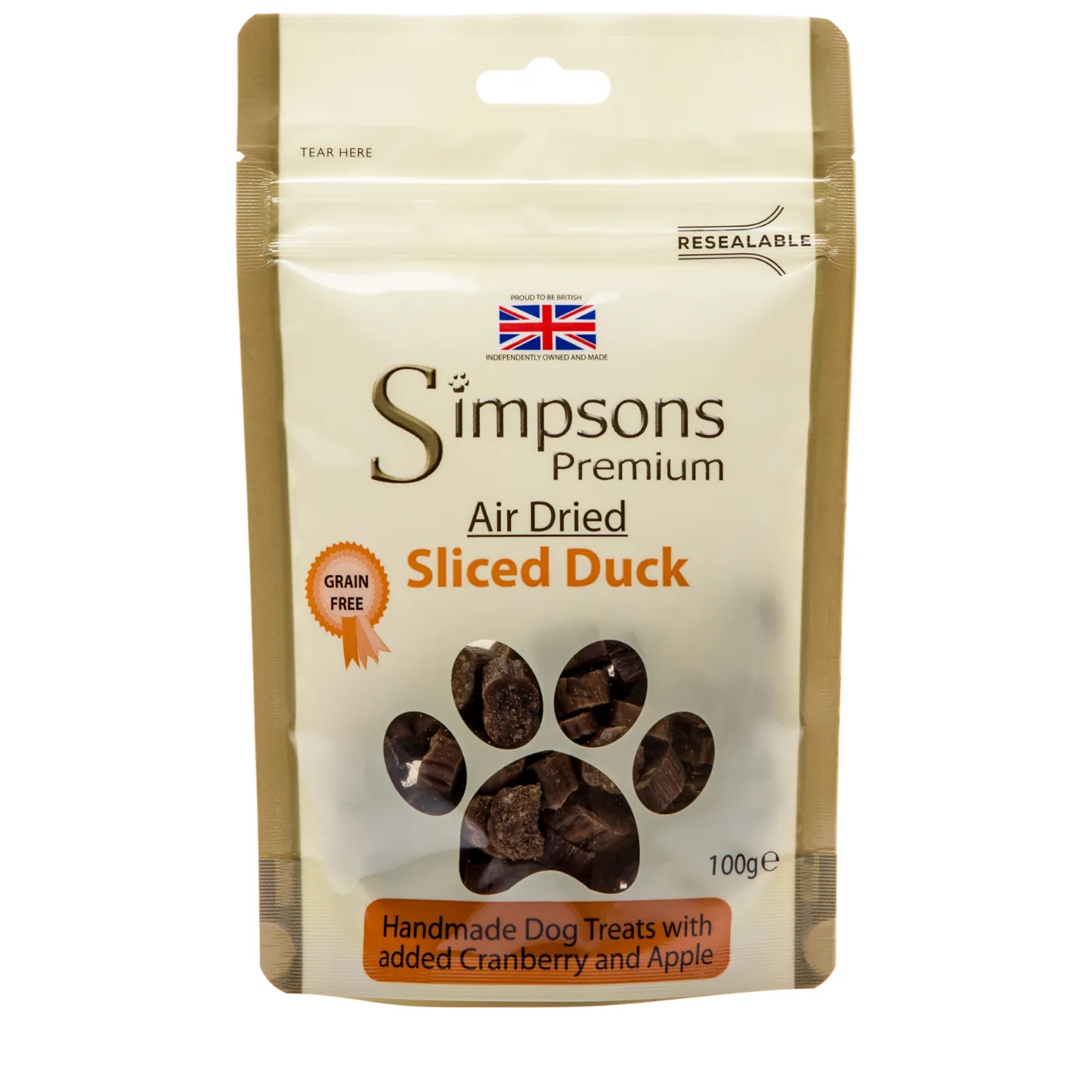 Air Dried Sliced Duck Dog Treats 100g