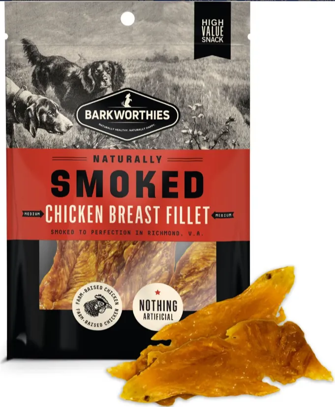 Barkworthies 4oz. Smoked Chicken Fillet For Dogs