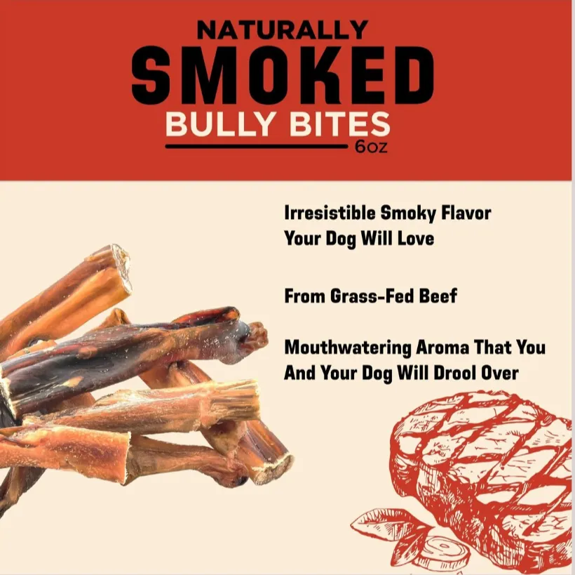 Barkworthies 5 oz. Smoked Bully Bites For Dogs