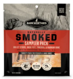 Barkworthies Smoked Sampler 10 Pack For Medium/Large Dogs