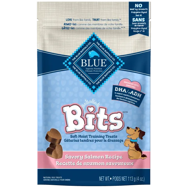 BLUE Bits Soft-Moist Training Treats; Salmon Recipe, 4 oz