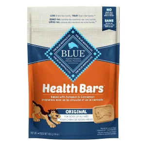 BLUE Health Bars Natural Crunchy Dog Treats Biscuits; Pumpkin & Cinnamon, 16oz