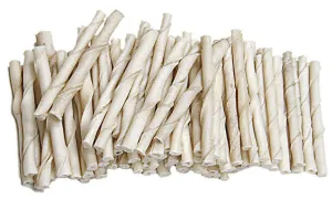 Burgham CattleRanch White Twisted  Rawhide  Stick 5 in x 10mm DD-6273