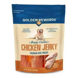 Chicken Flavor Dry Jerky Treats for Dogs 16 Oz