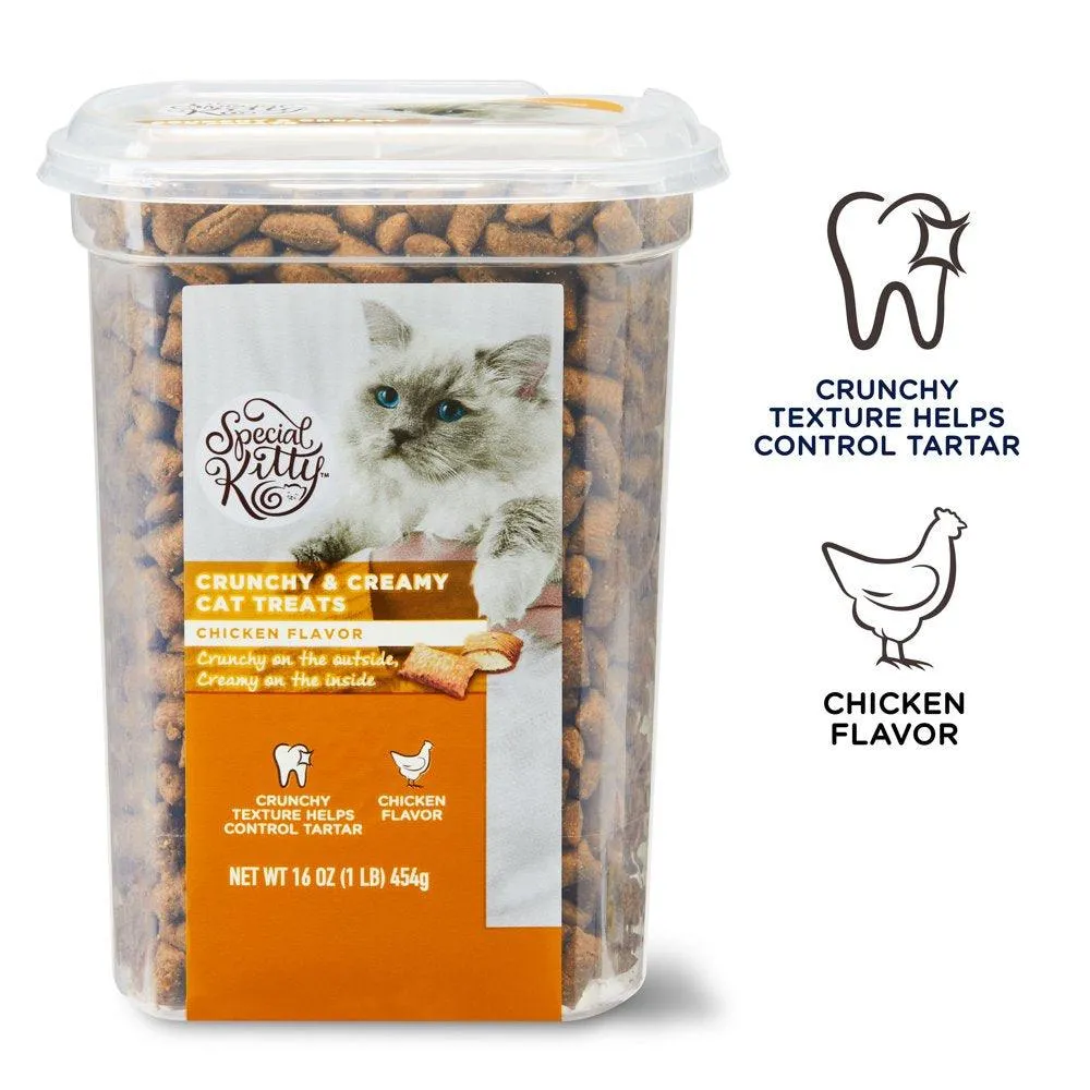 Chicken Salmon Crunchy Cat Treats 16 Oz