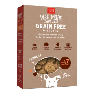 Cloud Star Wag More Bark Less Grain-Free Oven Baked with Pumpkin Dog Treats 14 oz