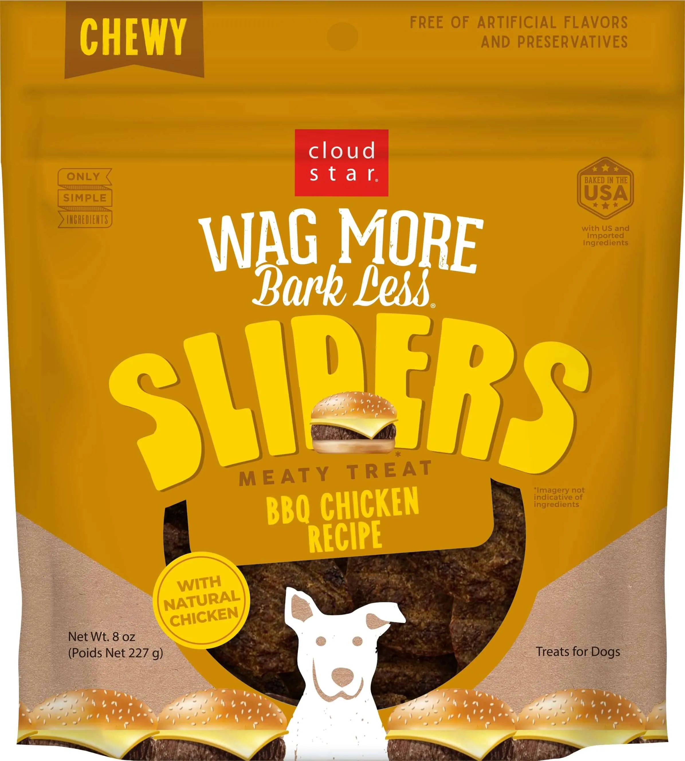 Cloud Star Wag More Bark Less Sliders Dog Treats, 8 oz