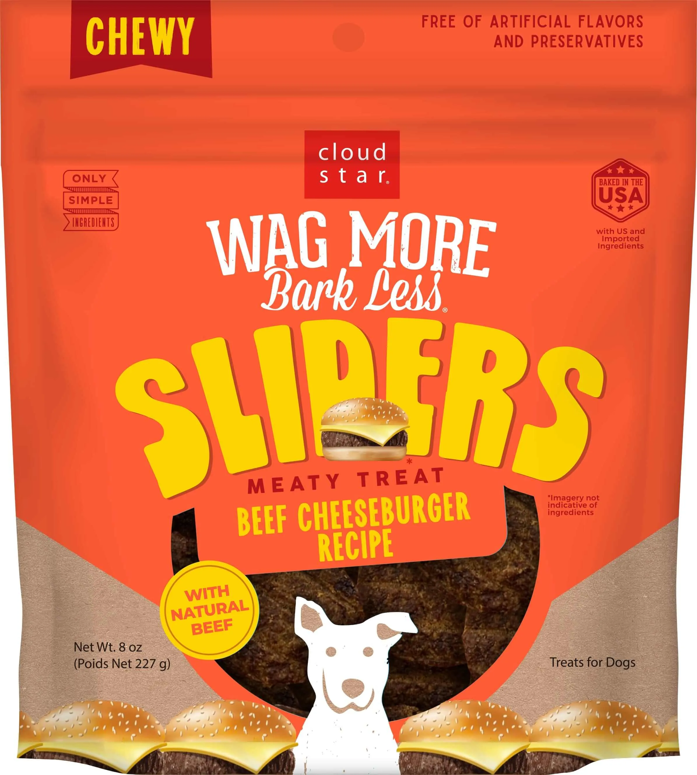 Cloud Star Wag More Bark Less Sliders Dog Treats, 8 oz