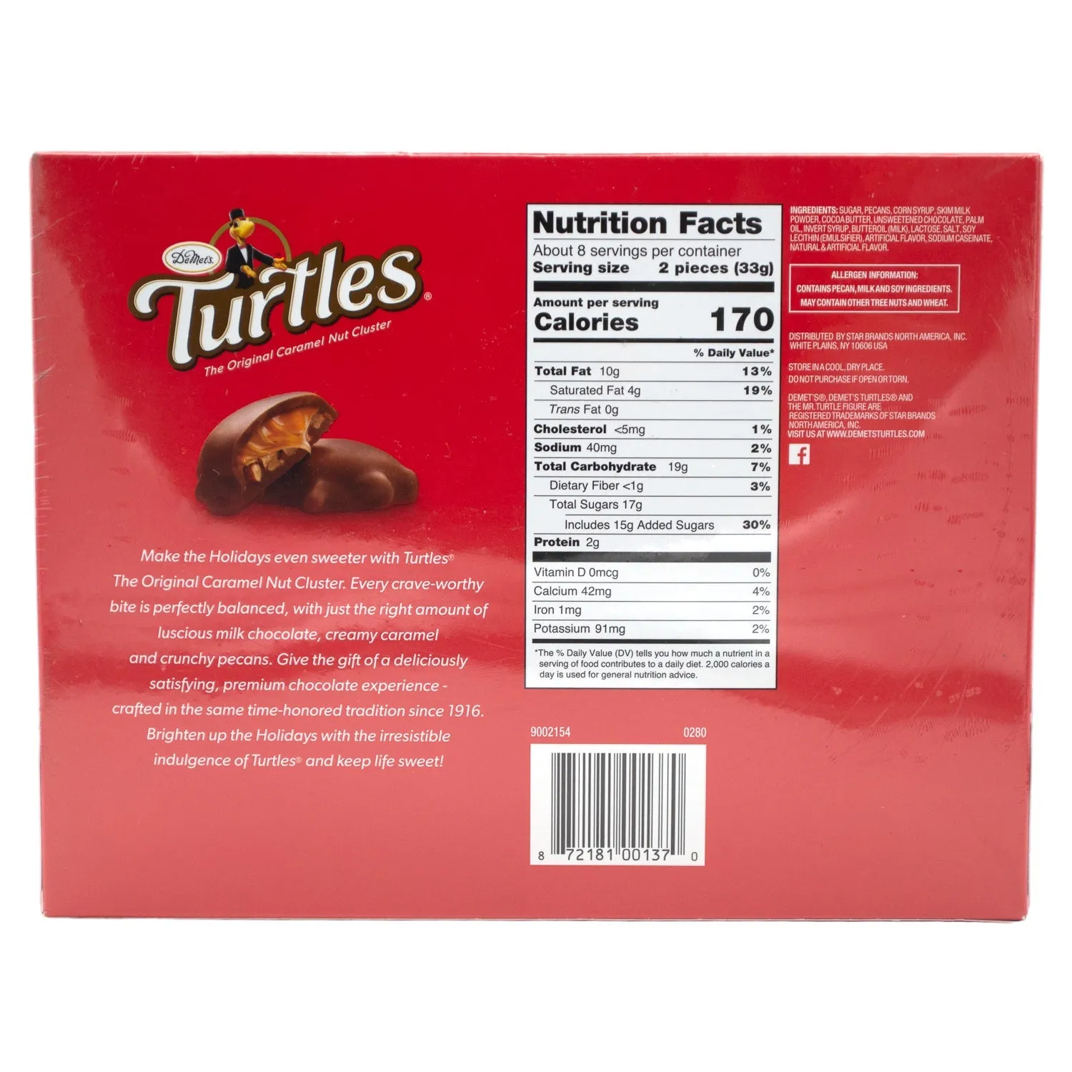 Demet's Turtles - The Original Caramel Nut Cluster