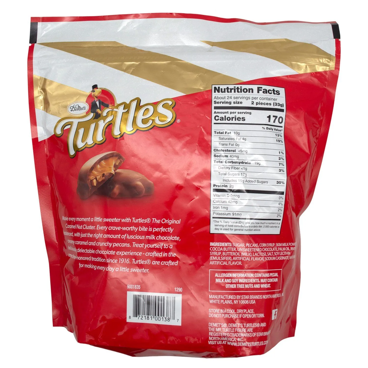 Demet's Turtles - The Original Caramel Nut Cluster