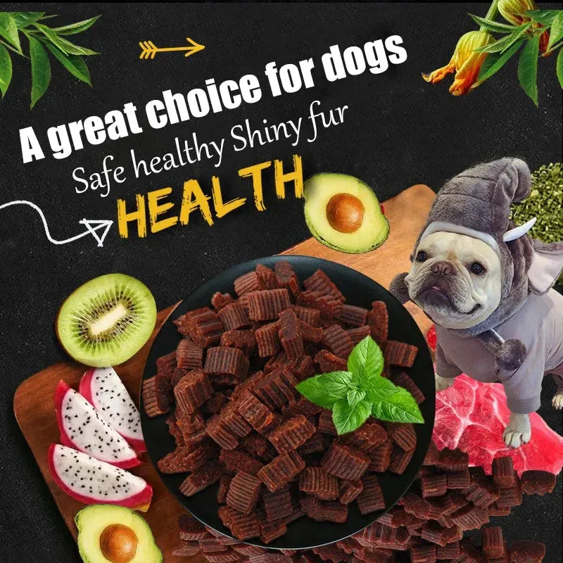 Diced Beef Dog Snack - Chewy, Nutritious Training Treat for Dogs & Puppies