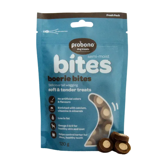 Dog Semi Moist Boerie Bites 120g Pouch