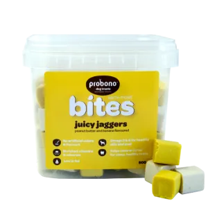 Dog Semi Moist Peanut Butter & Banana Juicy Jaggers 500g Tub