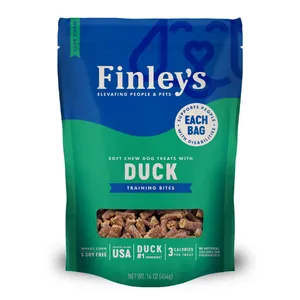 Finley's Duck Recipe Soft Chew Training Bites Dog Treats 16 oz