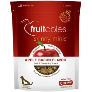 Fruitables Skinny Minis Apple Bacon Flavor Soft & Chewy Dog Treats 12oz