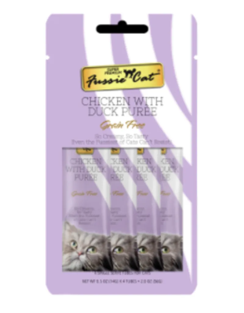 Fussie Cat Chicken With Duck Puree Cat Treats, 2 oz