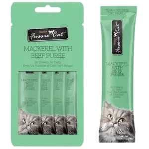 Fussie Cat Mackerel & Beef Puree Cat Treats