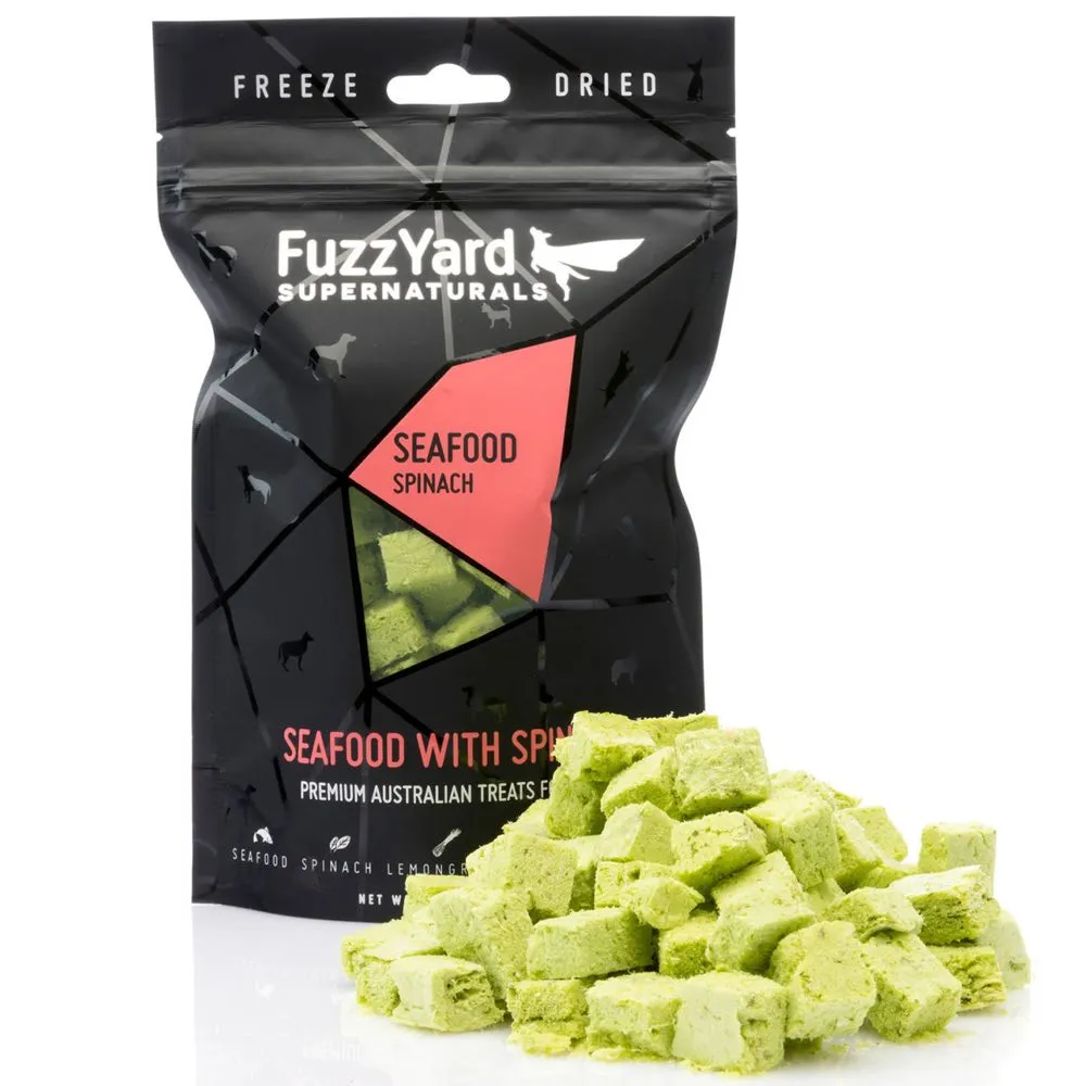 FuzzYard Supernaturals Seafood With Spinach Freeze Dried Dog Treats 70g