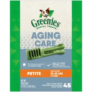 GREENIES Aging Care Petite Dental Treats, 45 Count