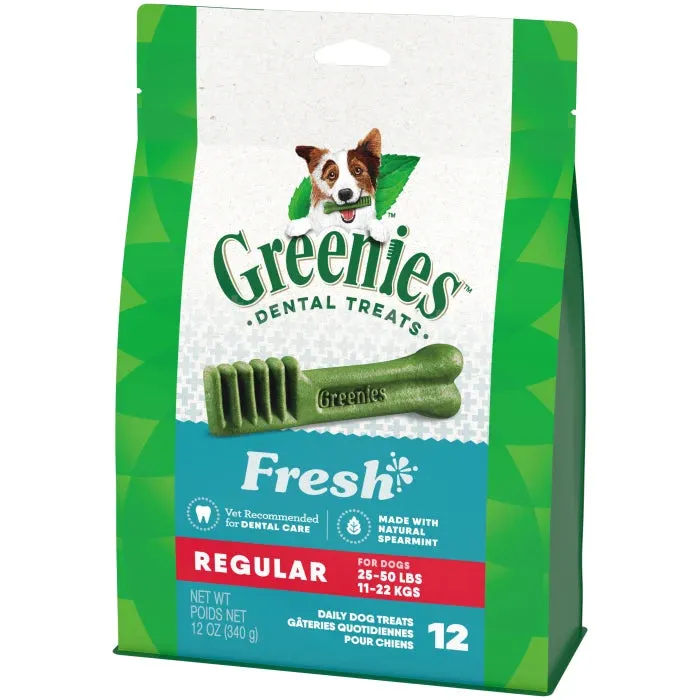 GREENIES Fresh Regular Dental Treats, 12 Count