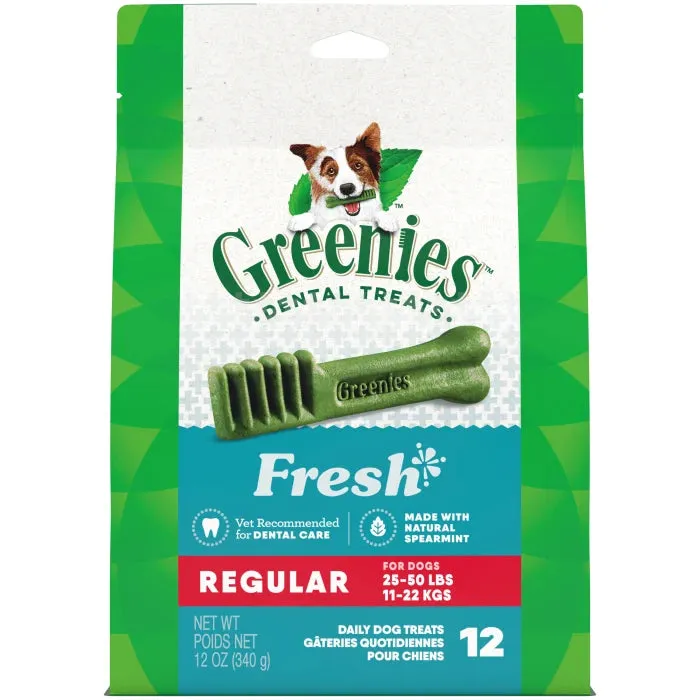 GREENIES Fresh Regular Dental Treats, 12 Count