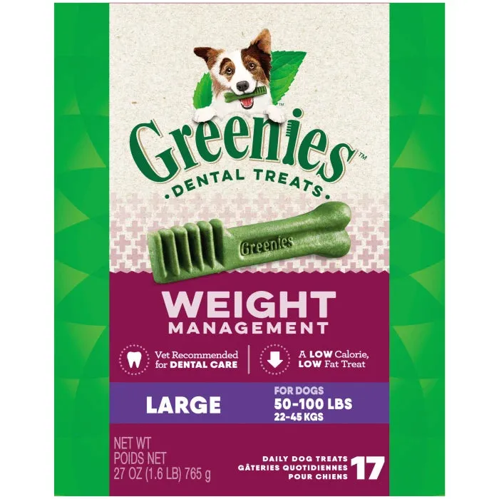 GREENIES Weight Management Large Dental Treats, 17 Count