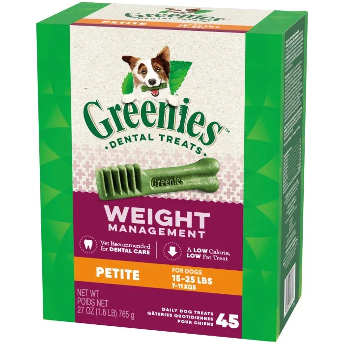 GREENIES Weight Management Petite Dental Treats, 45 Count