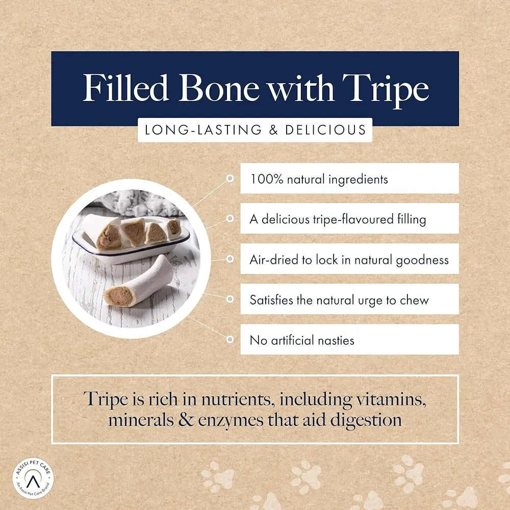 Hollings Filled Bone Tripe Natural Dog Treat x 20