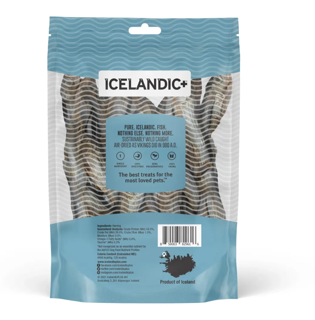 Icelandic  Herring Whole Fish Dog Treats - 3oz