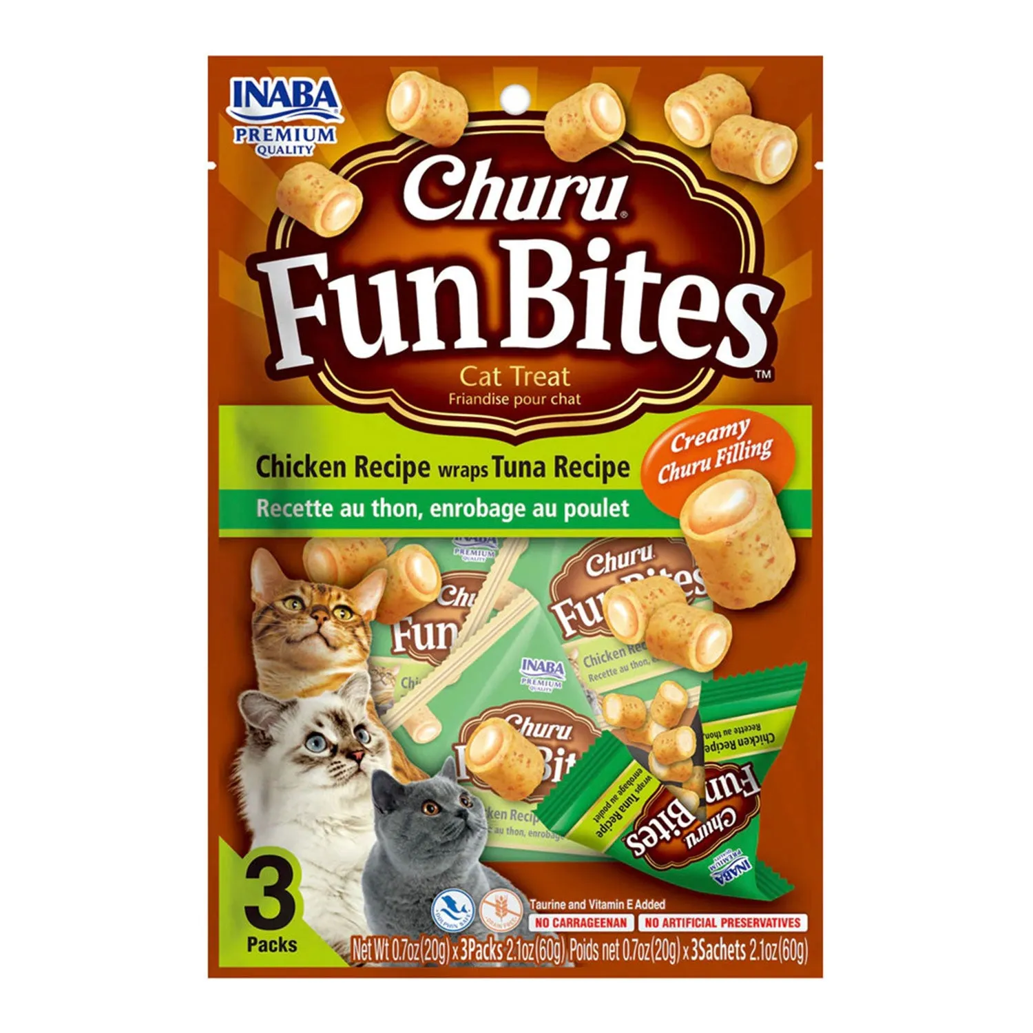 Inaba Churu Fun Bites Tuna Cat Treats 3pk