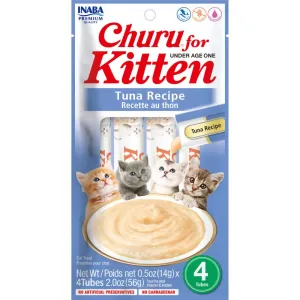 Inaba Kitten Churu Puree Tuna 4pk