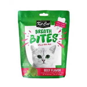 Kit Cat Breath Bites Beef Dental Treats for Cats 60g