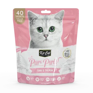 KitCat Purr Puree Value Pack Tuna & Salmon 600g (40 Sachets x 15g)