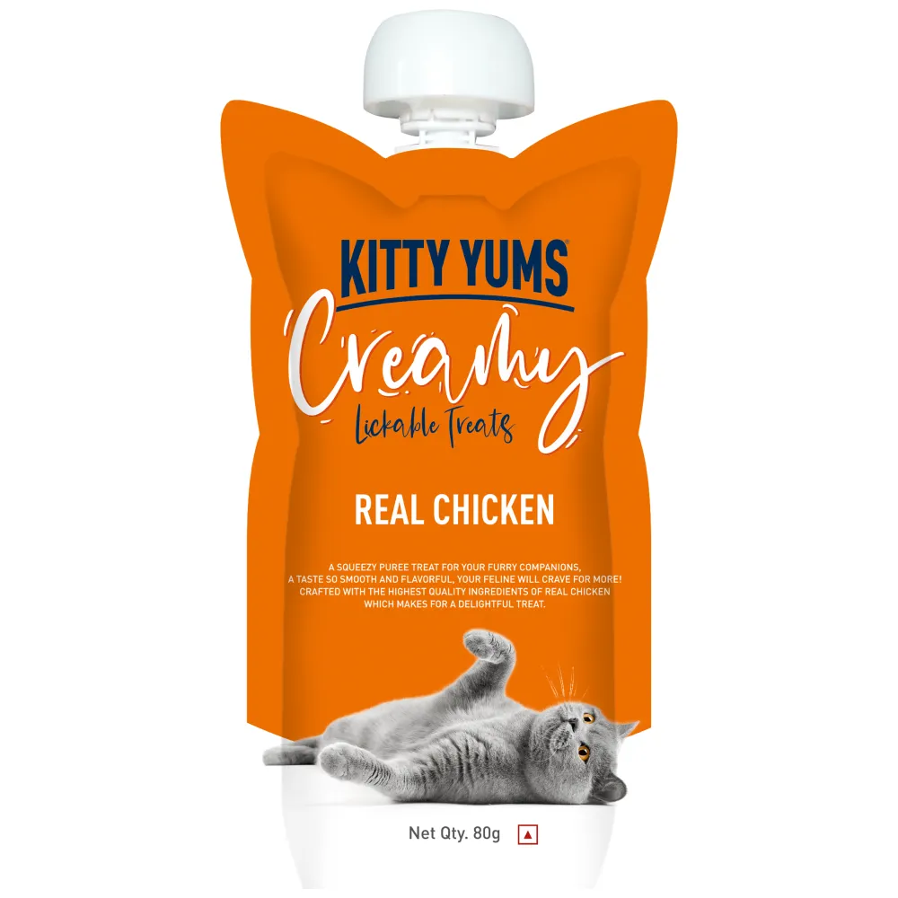 Kitty Yums Lickable Real Chicken Creamy Cat Treat