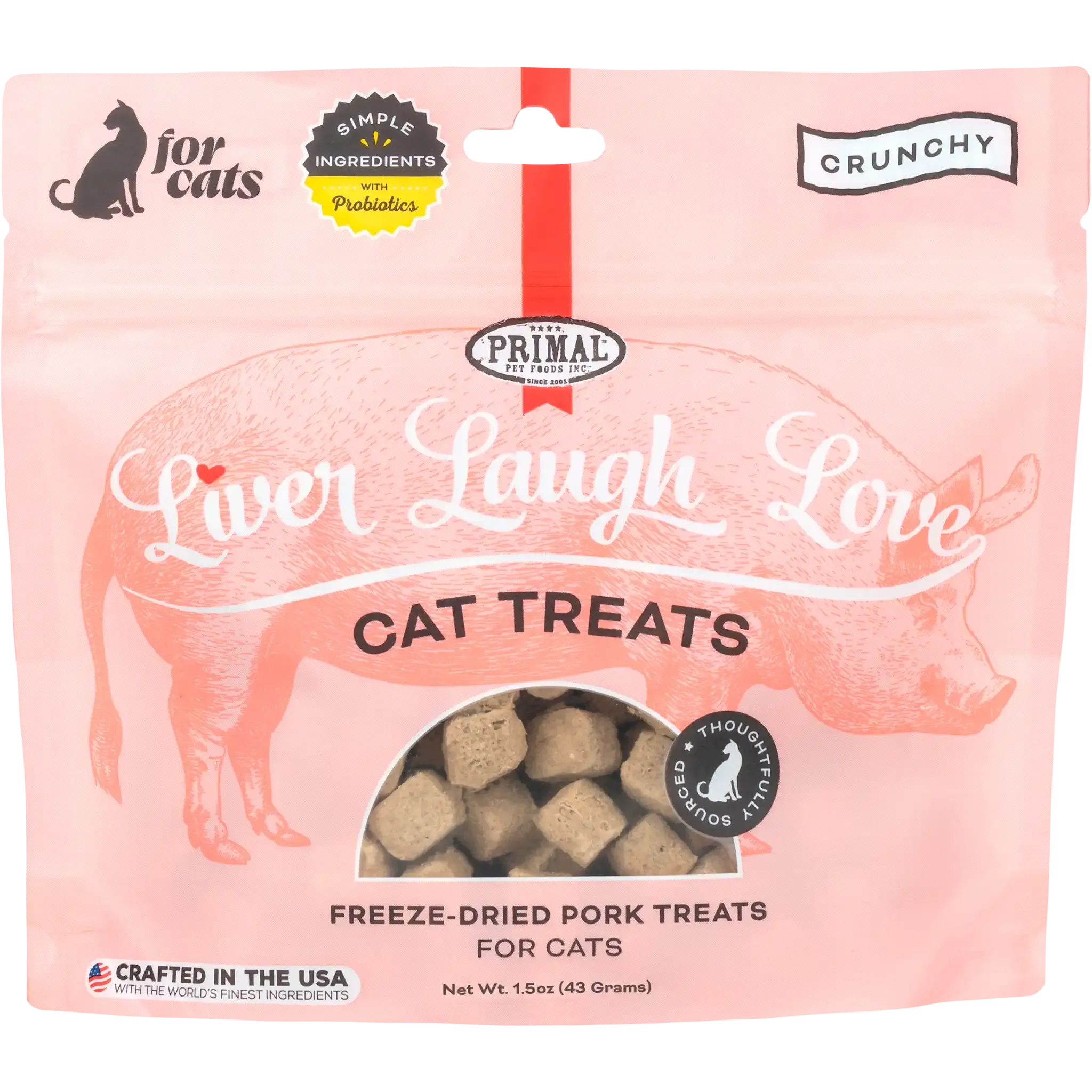 Liver Laugh Love Freeze-Dried Treats for Cats <br> Pork Liver Recipe