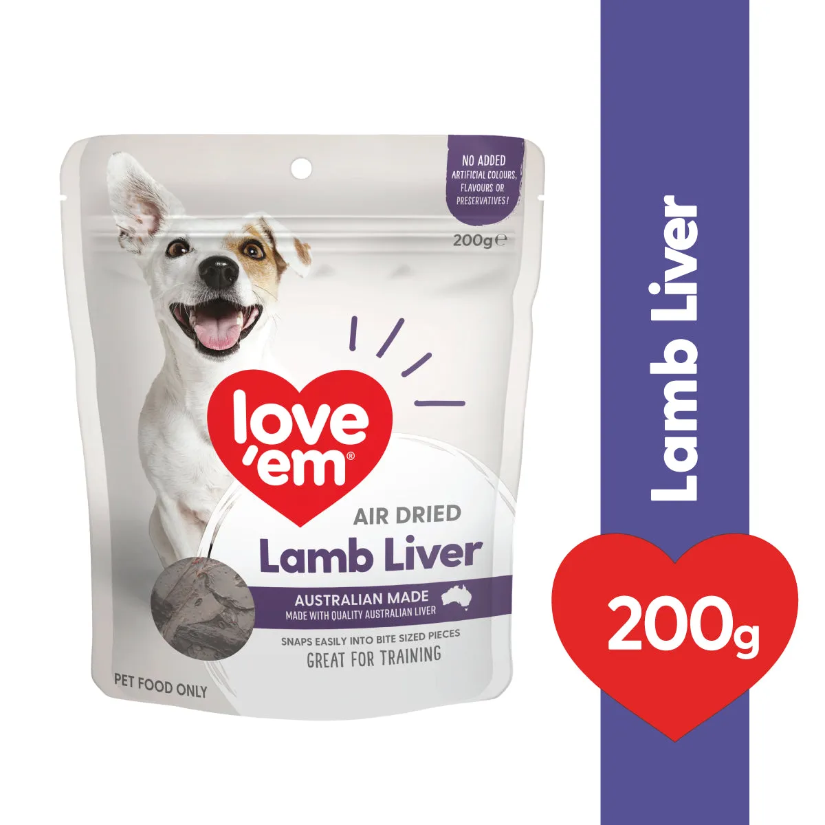 Love Em Lamb Liver Dog Treats 200g