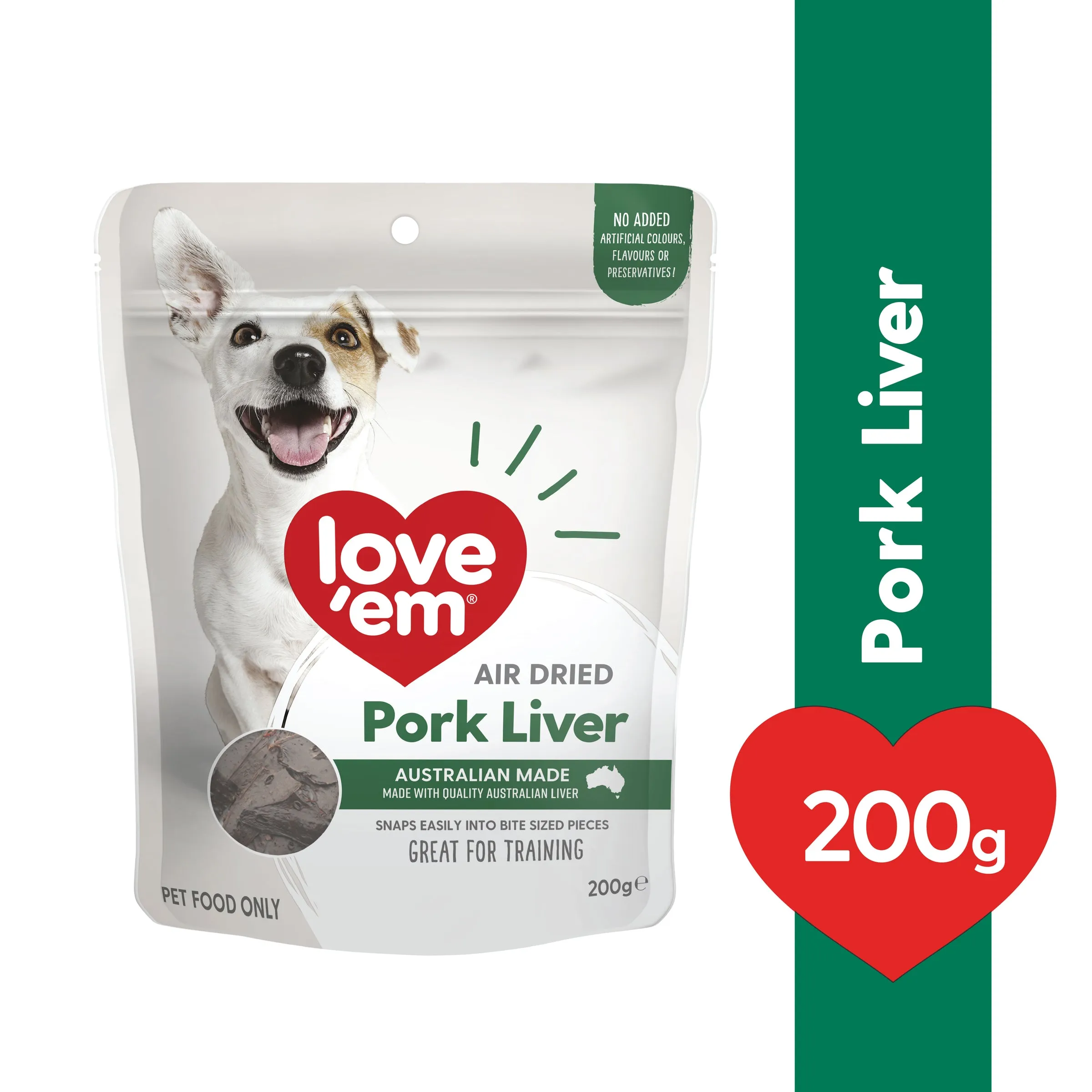 Love Em Pork Liver Dog Treats 200g