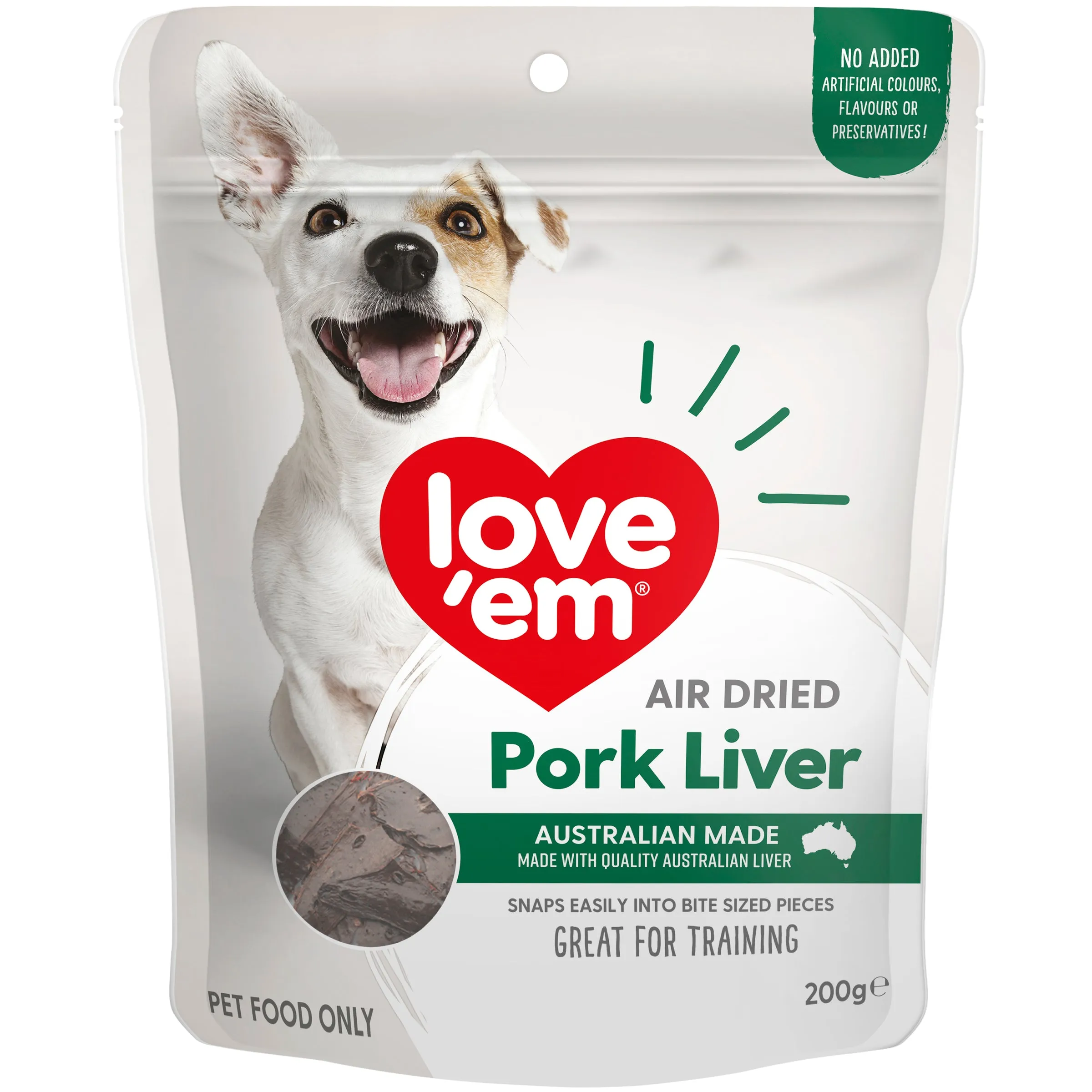 Love Em Pork Liver Dog Treats 200g