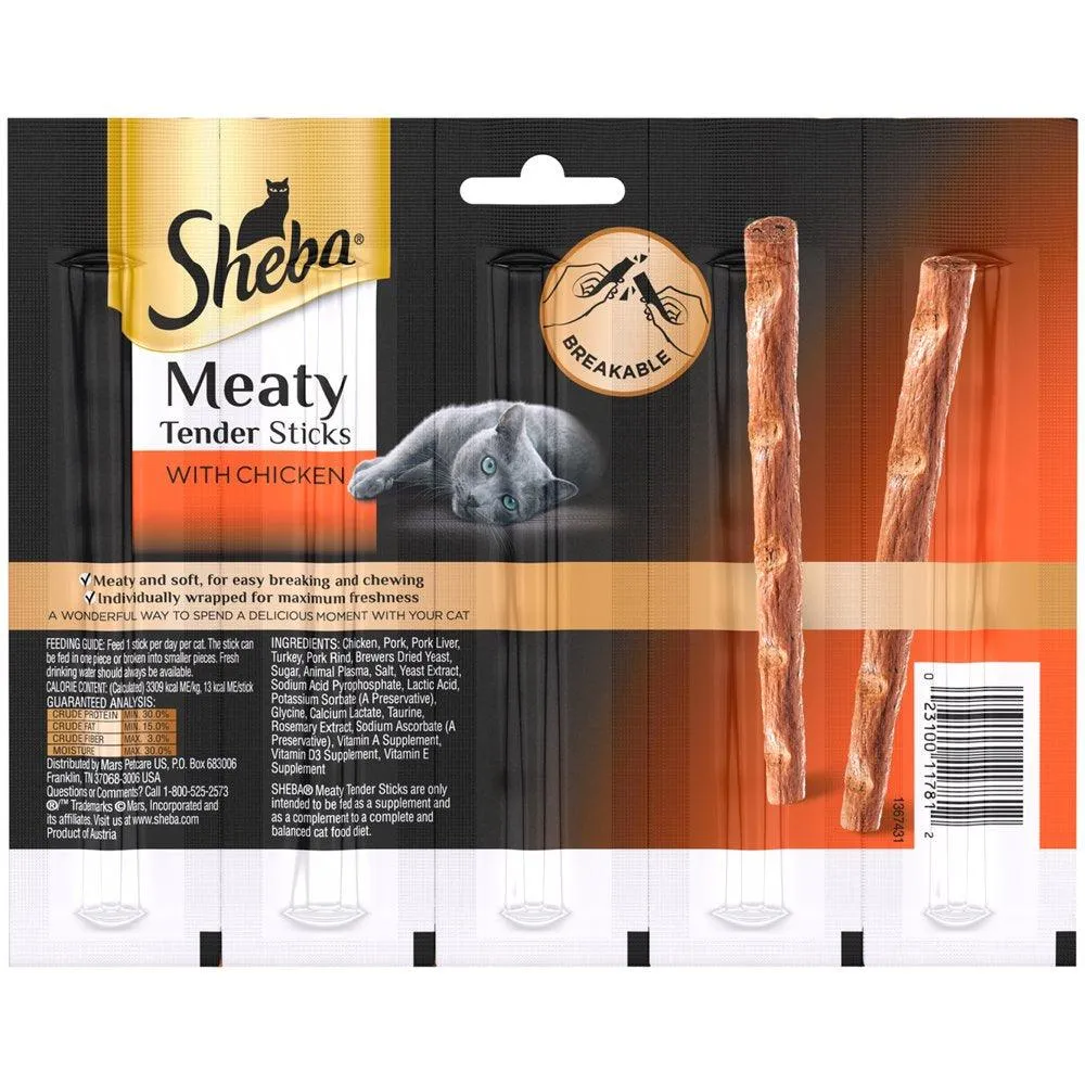 Meaty Tender Sticks Chicken Cat Treats 0.7 Oz