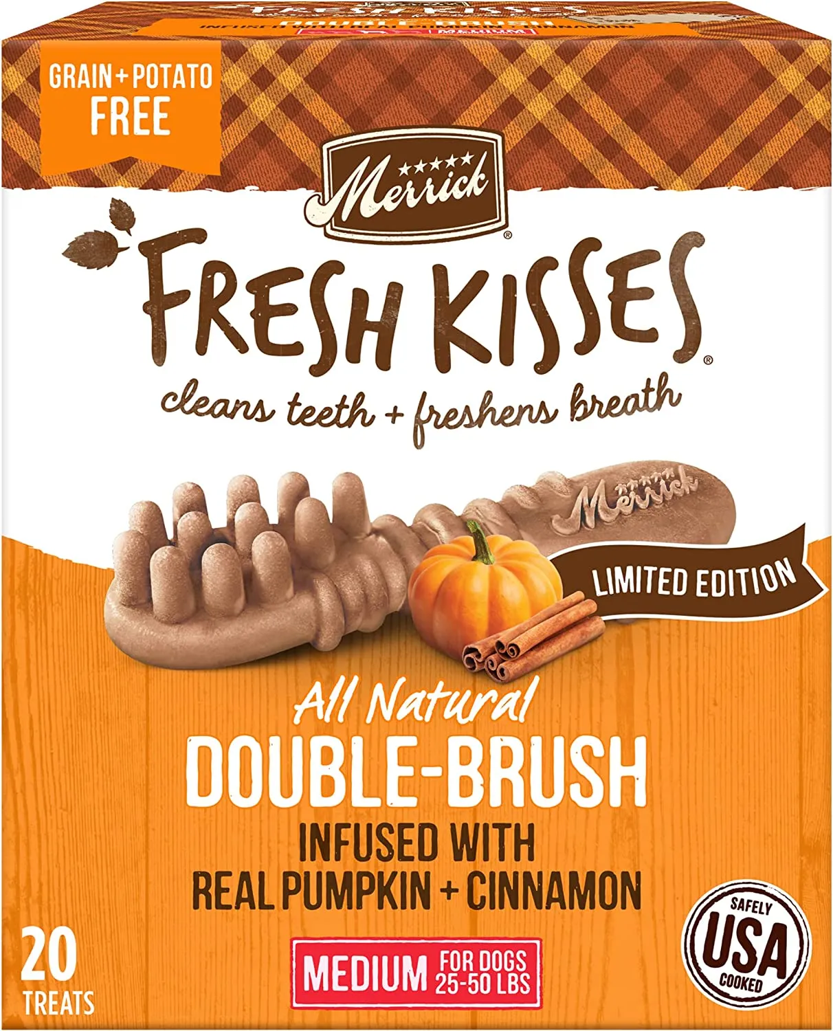 Merrick Fresh Kisses Double Brush Infused with Pumpkin & Cinnamon