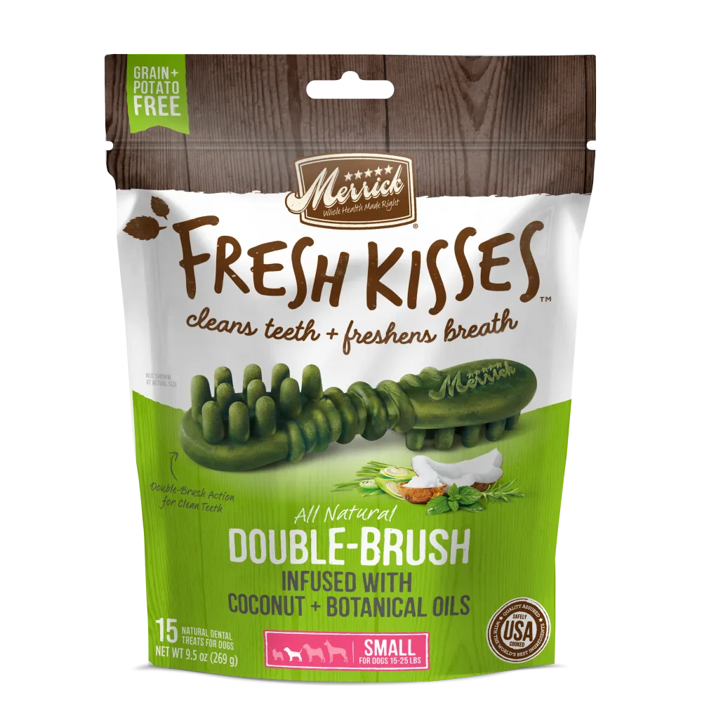 Merrick Fresh Kisses Grain Free Coconut Oil and Botanicals Small Dental Dog Treats