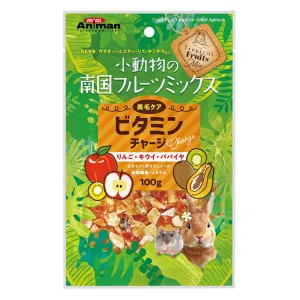 Mini Animan Dried Fruit Treats - Apple, Kiwi & Papaya for Small Animals 100g