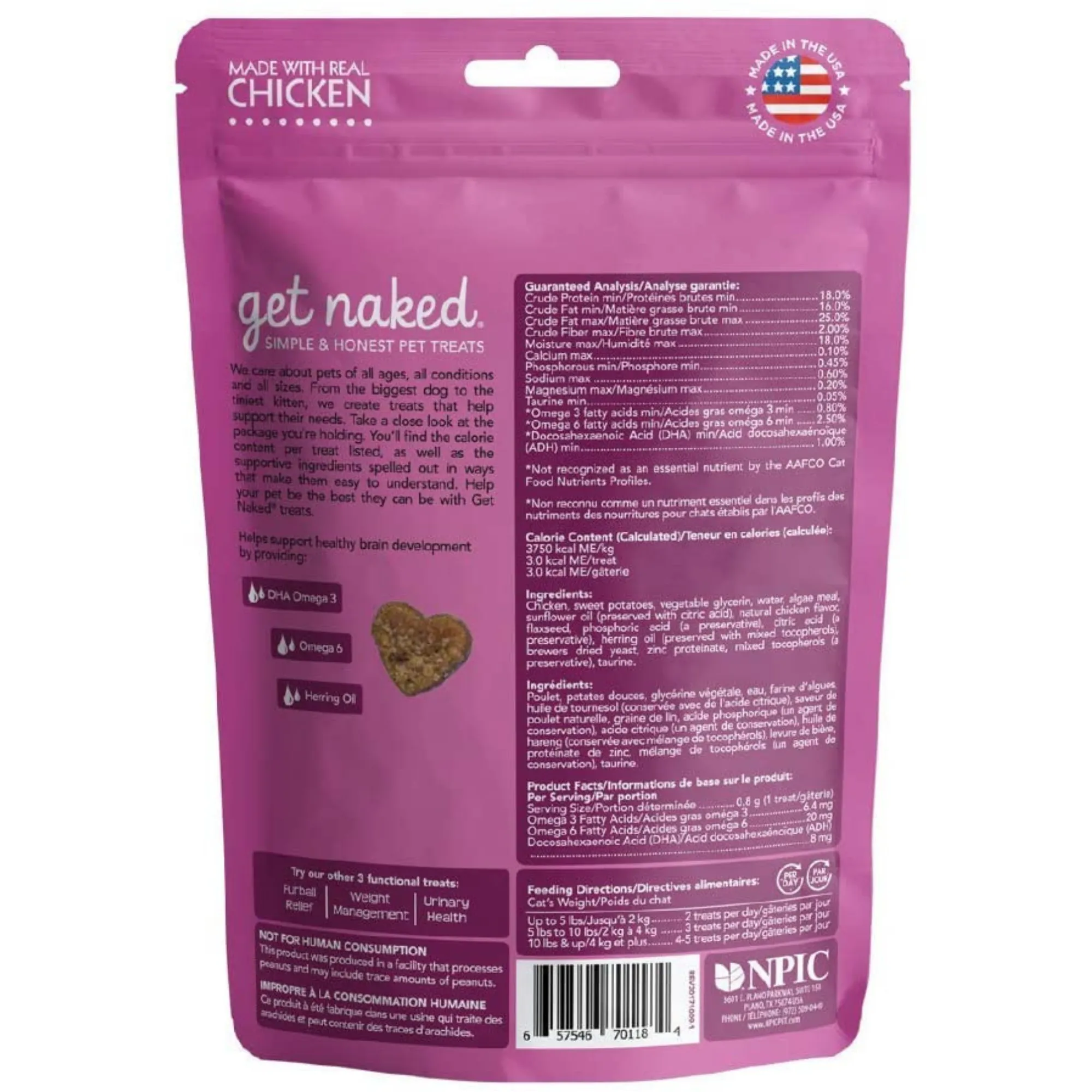 NPIC Get Naked Kitten Health Soft Treats for Kittens 2.5oz