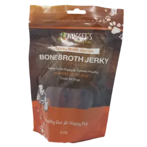 Nugget's Healthy Eats Jammin' Jowlers Bone Broth Turkey Jerky Dog Treats