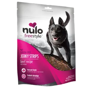 Nulo Freestyle Jerky Strips Beef with Coconut Dog Treat 5 oz.