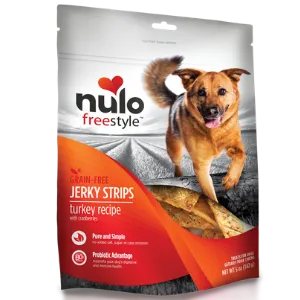 Nulo Freestyle Jerky Strips Turkey with Cranberries Dog Treat 5 oz.