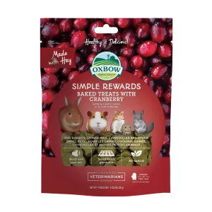 Oxbow Simple Rewards Baked Treats - Cranberry