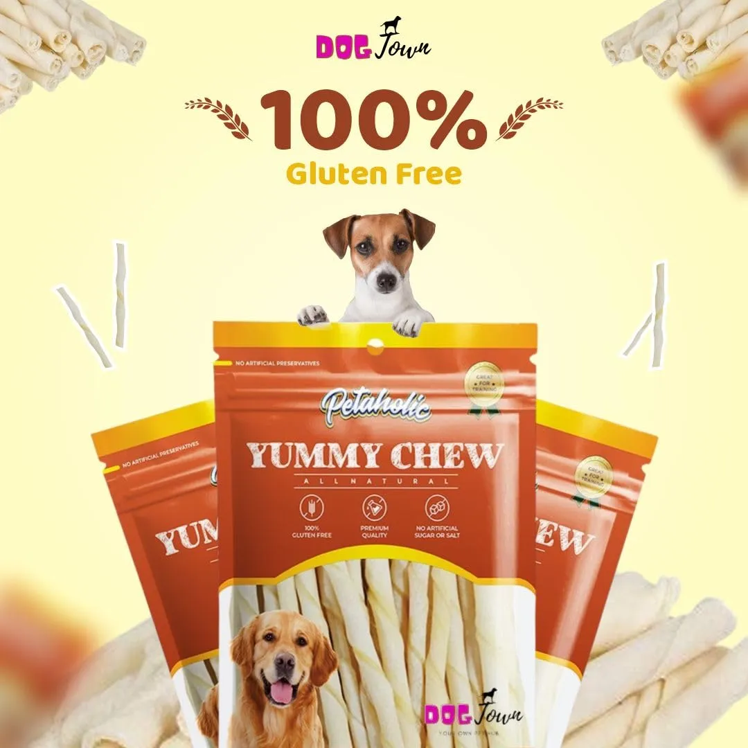 Petaholic Yummy Chew Treats for Dogs Peanut Flavoured Knitted Treats