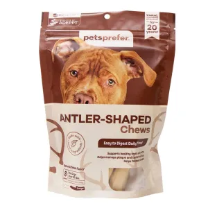 Pets Prefer Antler Shaped Dental Chews, 8 Count